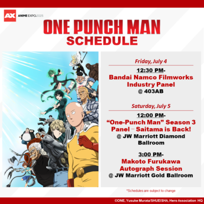 ワンパンマン」がAnime Expoへ登場！“One-Punch Man” is coming